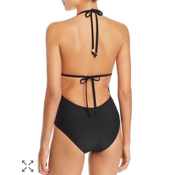 Sam Edelman Black Front Knot One- piece Swimsuit - Picture 2 of 2